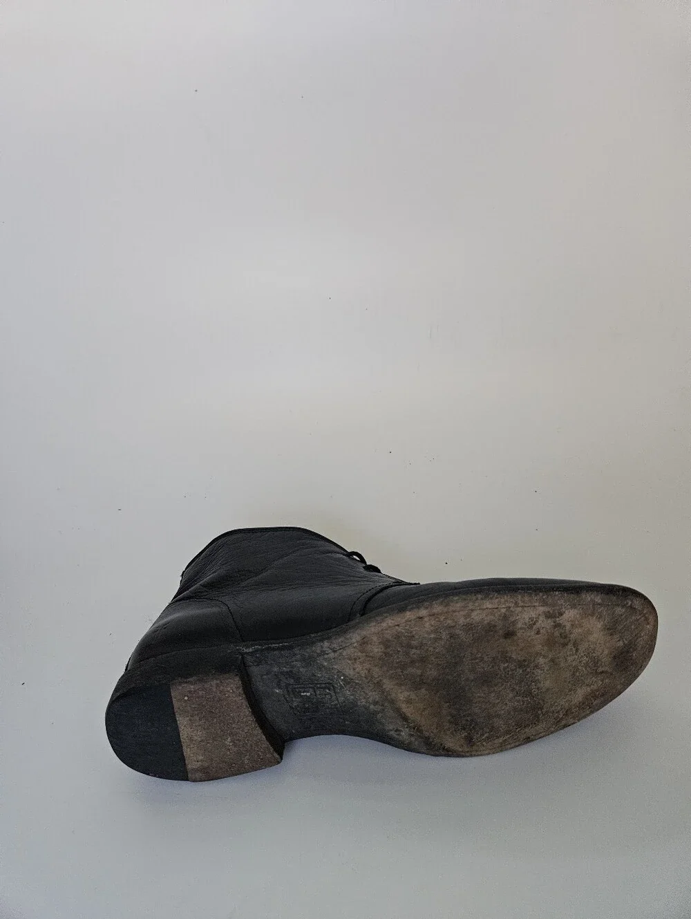 Frye Phillip Chukka Boots Lace Up Black Leather Shoes Men 10.5 D 87533